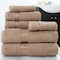 Hastings Home Hastings Home 6-Piece Cotton Bath Towel Set-Taupe 664050FZZ - alternate 1